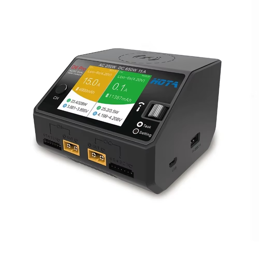 Cargador Inalámbrico de Doble  - Hota D6 Pro Dual Lipo Charger reseña y precio