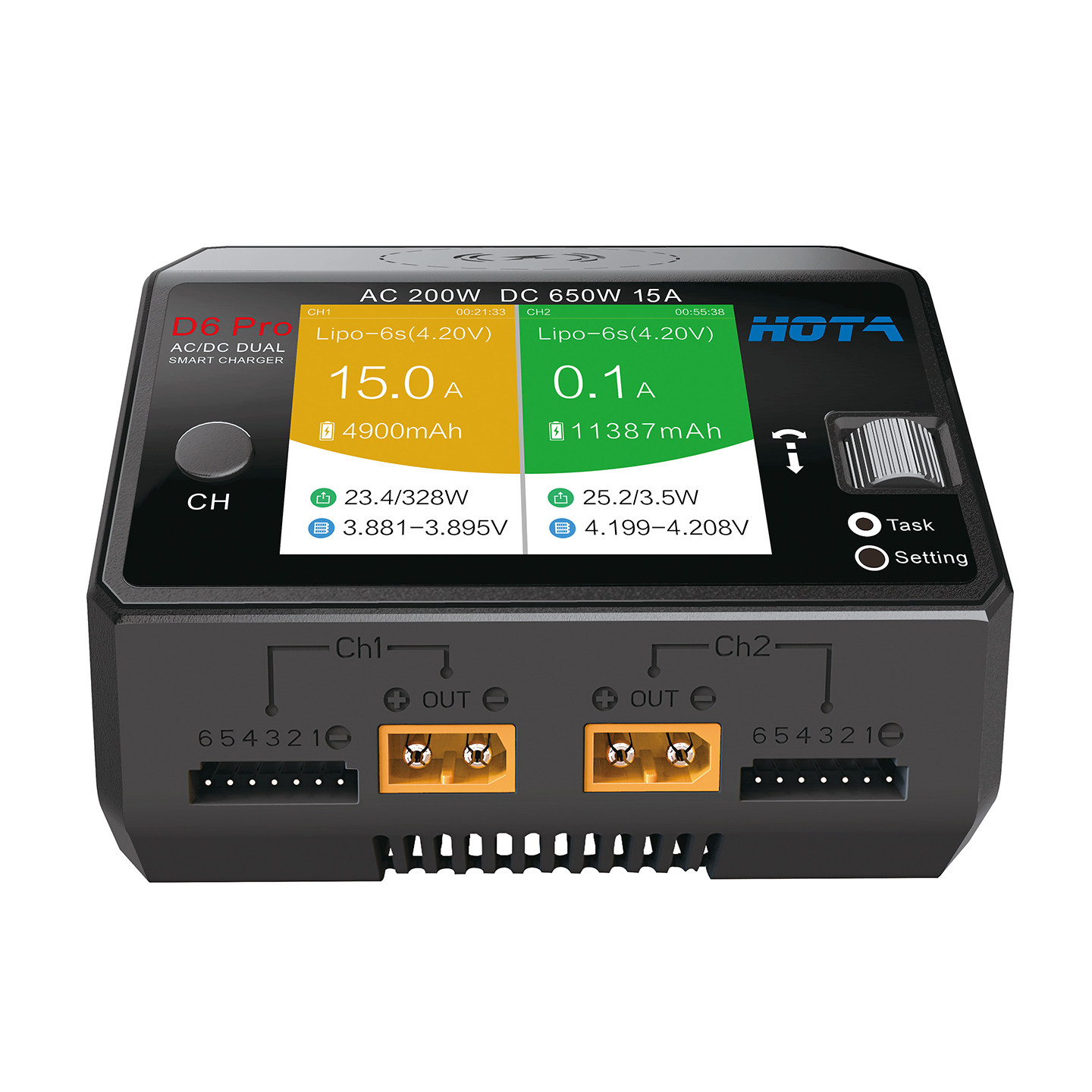 Cargador Inteligente de Doble  - Hota D6 Pro Dual Lipo Charger reseña y precio